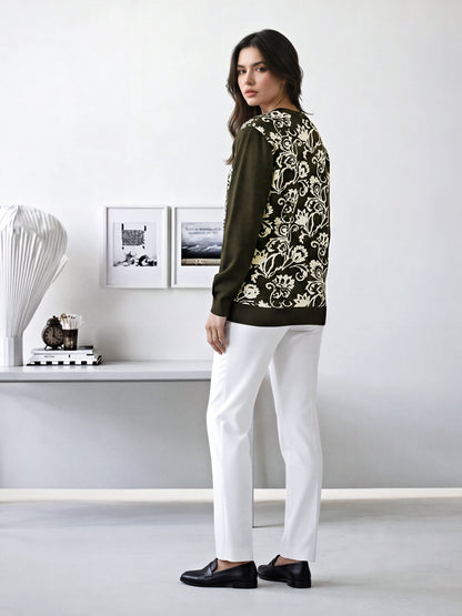Woolen Jacquard Sweater
