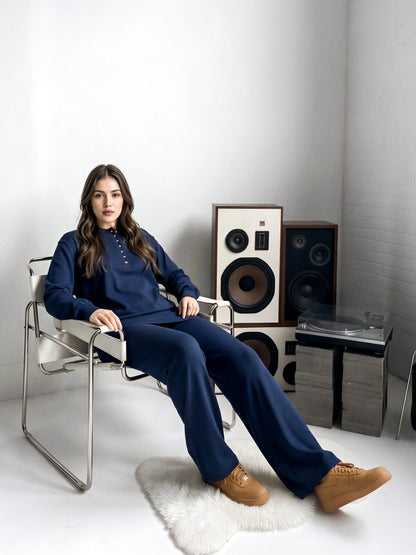 Collared Woolen Co-ord