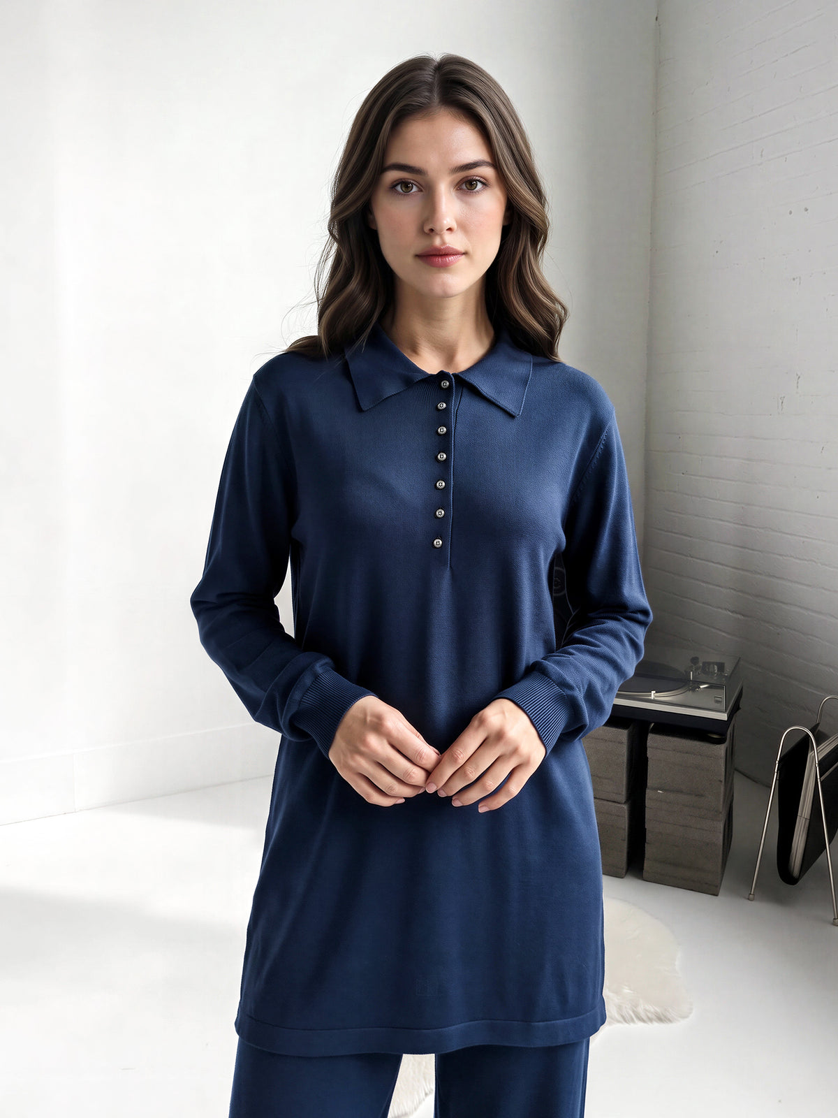 Collared Woolen Co-ord