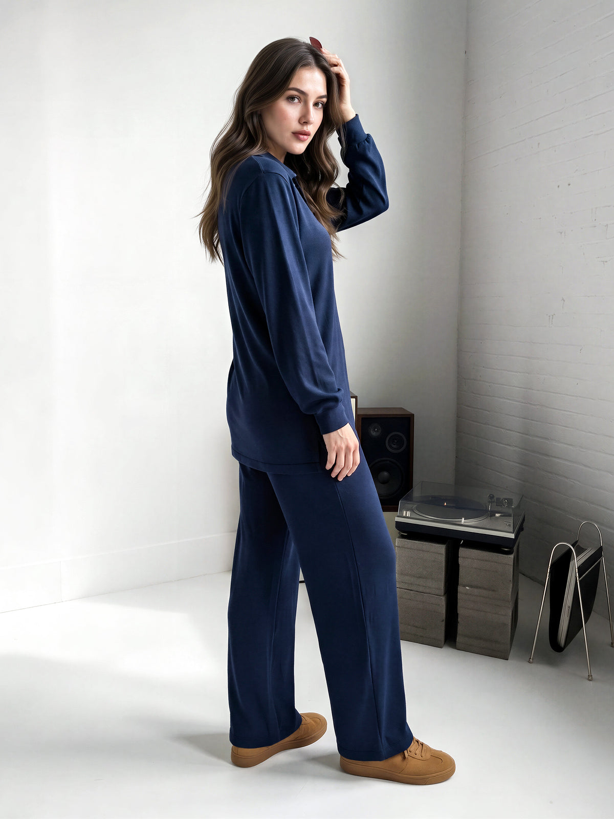 Collared Woolen Co-ord