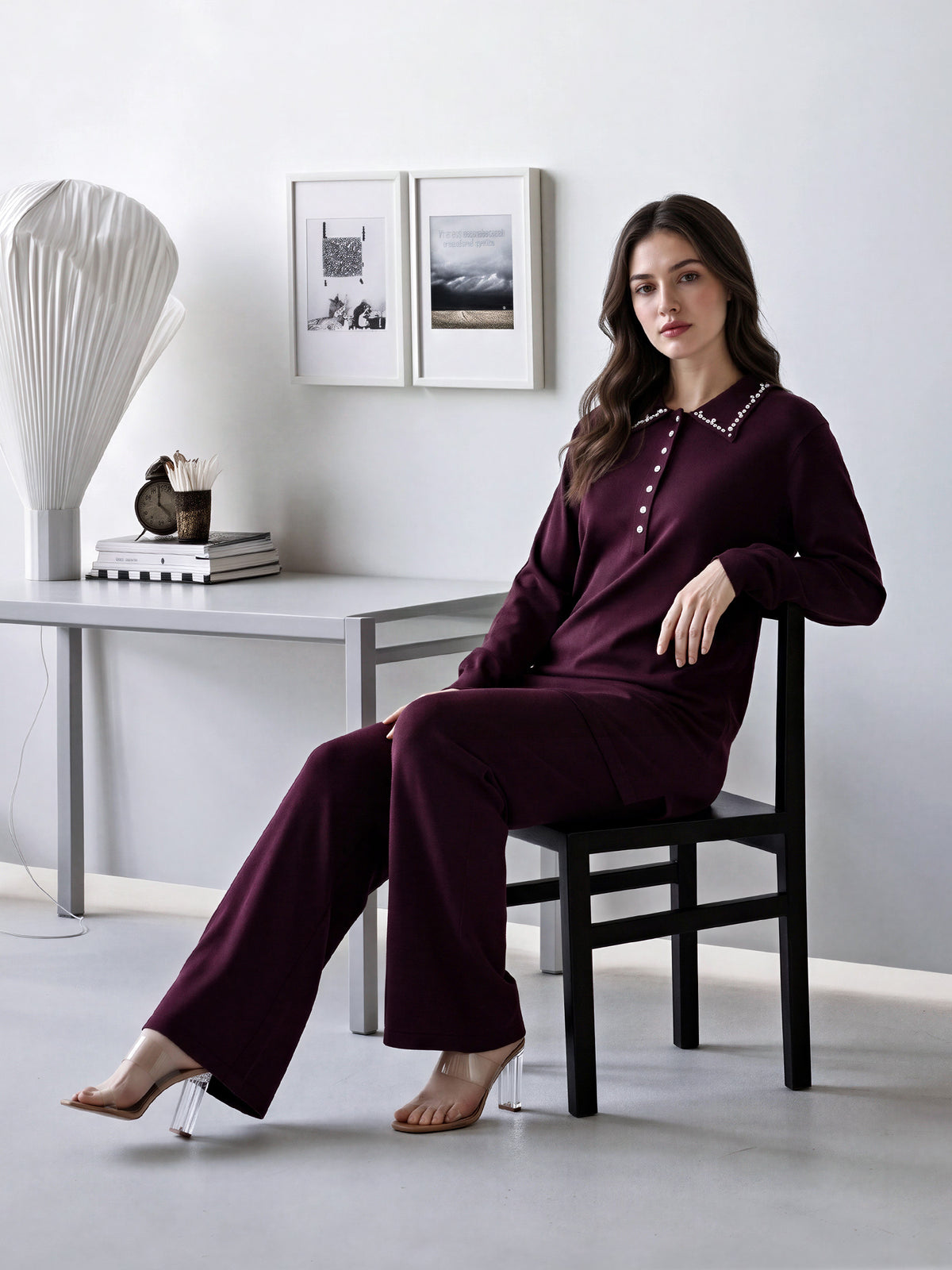 Woolen Blend Co-ord- Embellished