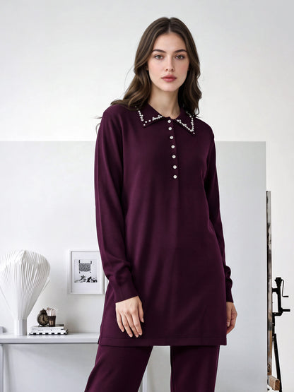 Woolen Blend Co-ord- Embellished