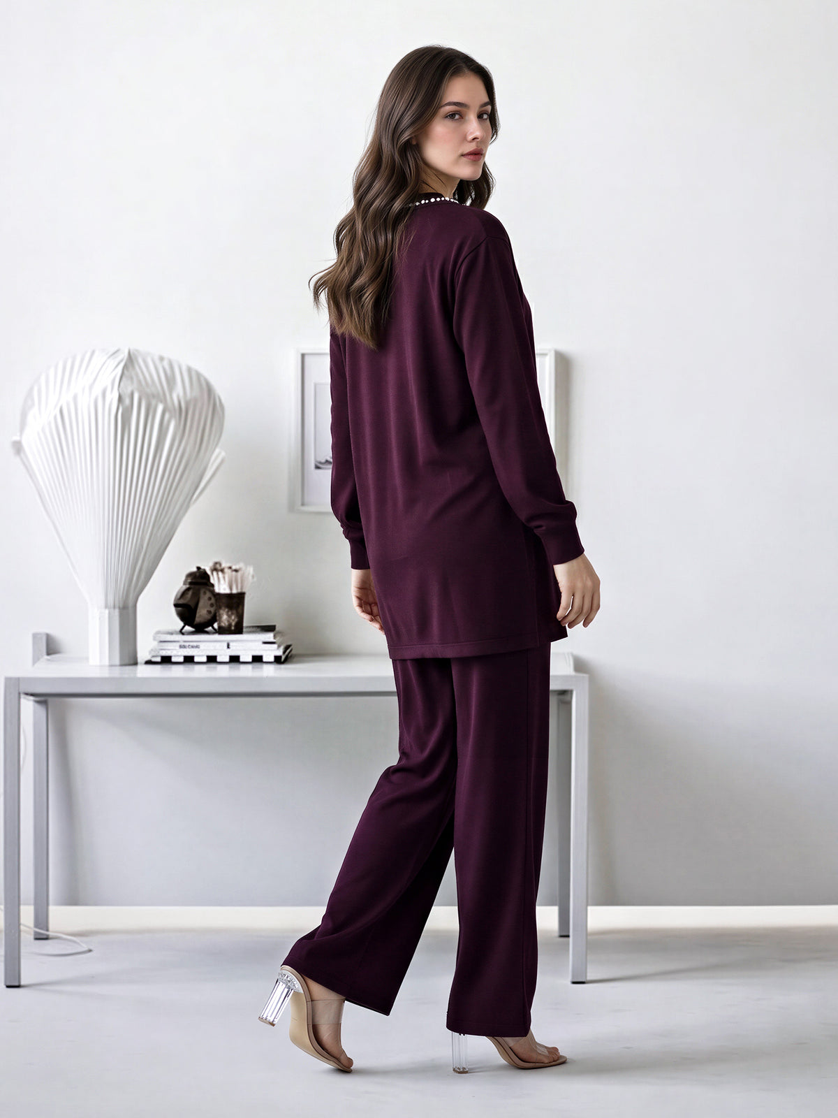 Woolen Blend Co-ord- Embellished