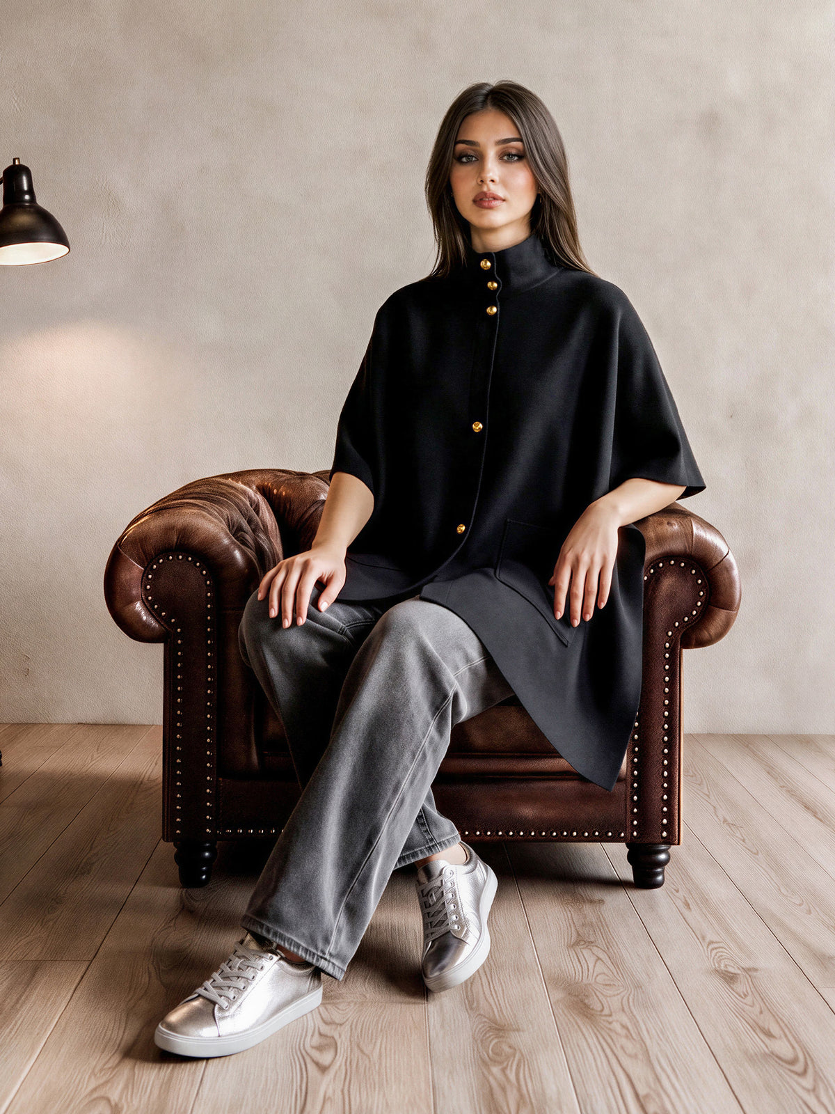 Gold Button Cape