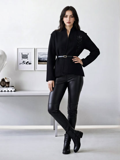 Woolen Cardigan- Embellished