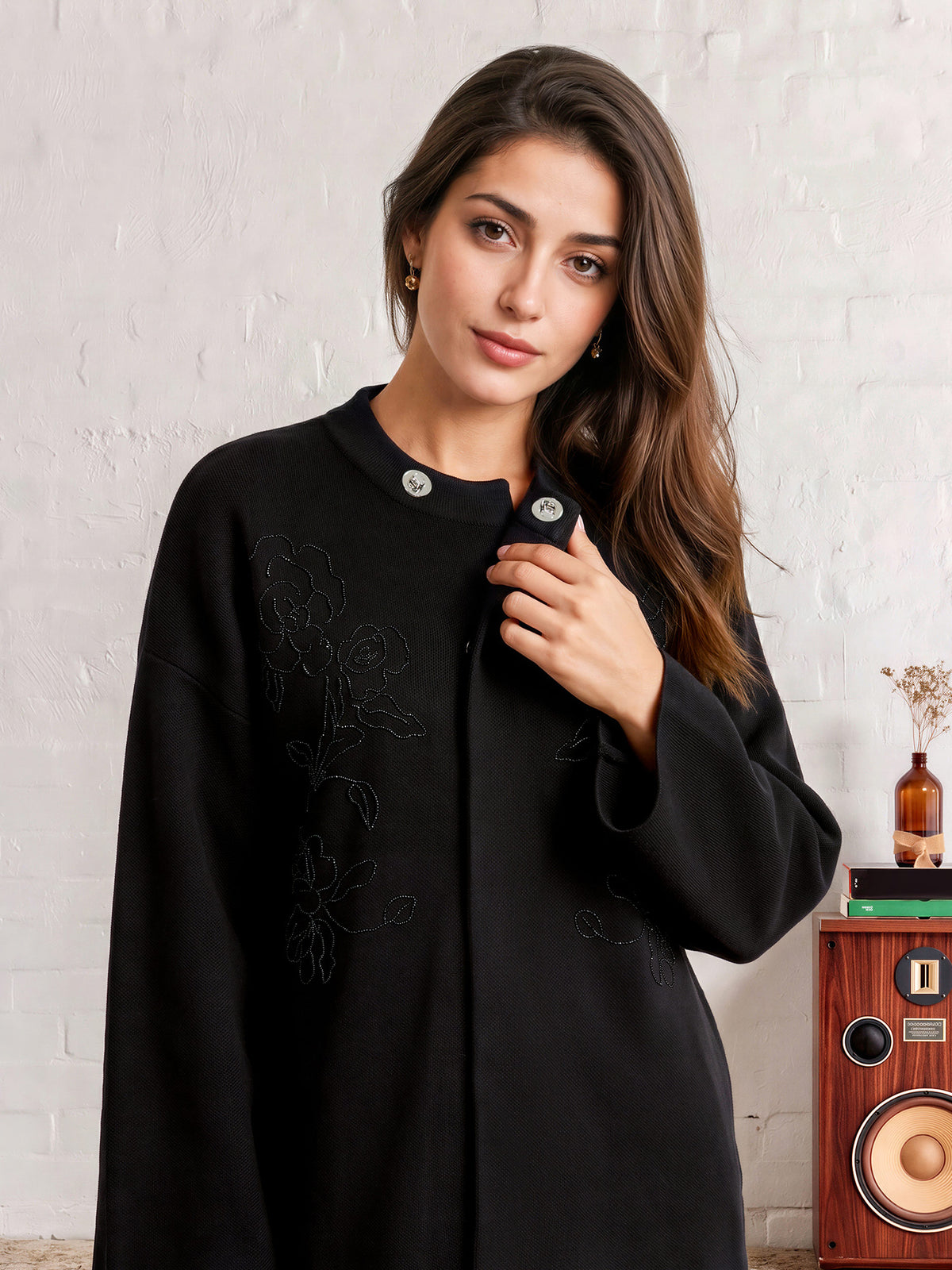Knitted Cardigan- Embellished