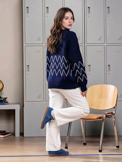 Woolen Jacquard Sweater
