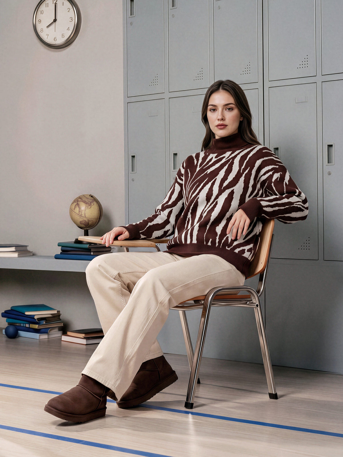 Woolen Jacquard Sweater