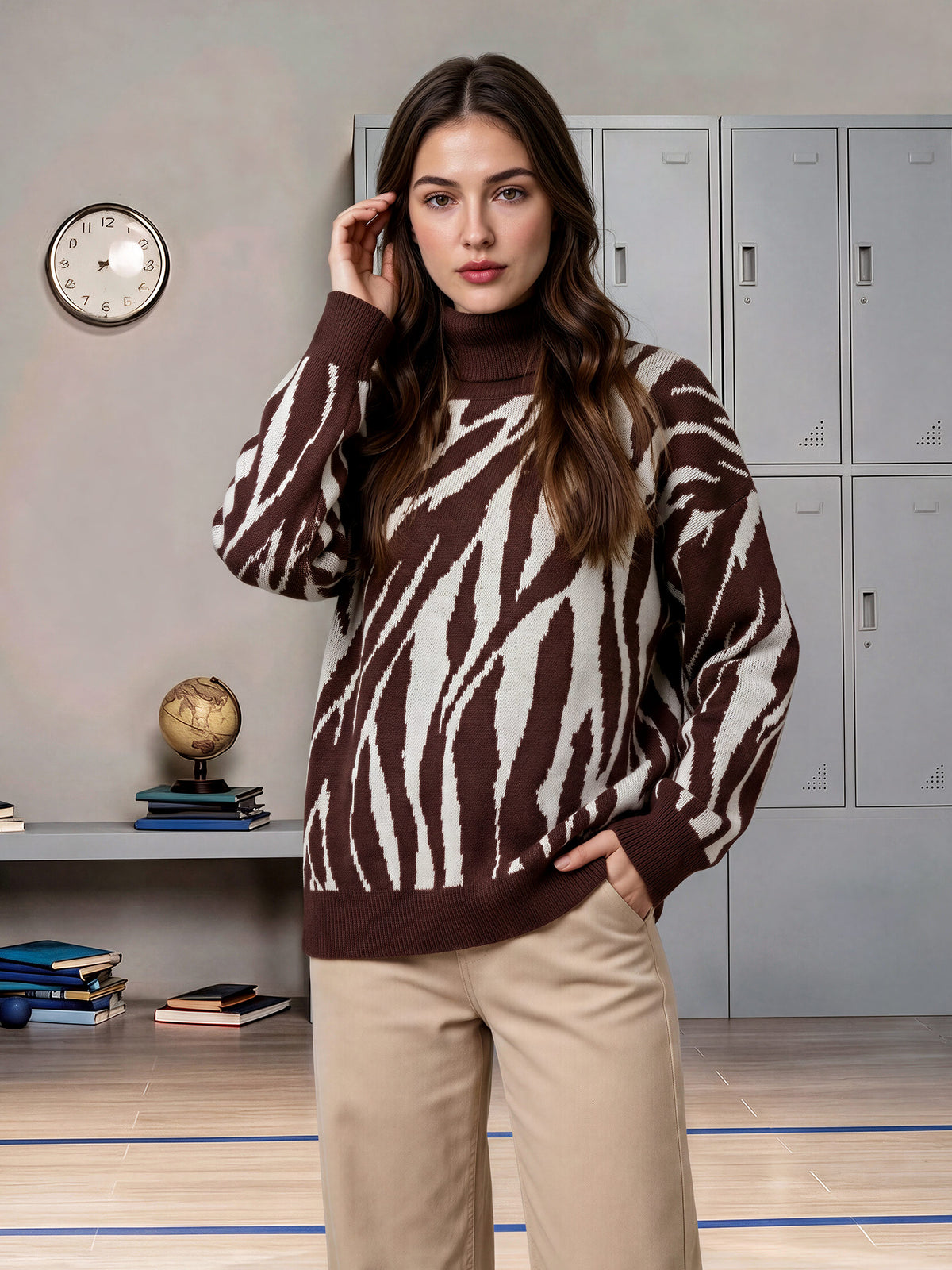 Woolen Jacquard Sweater