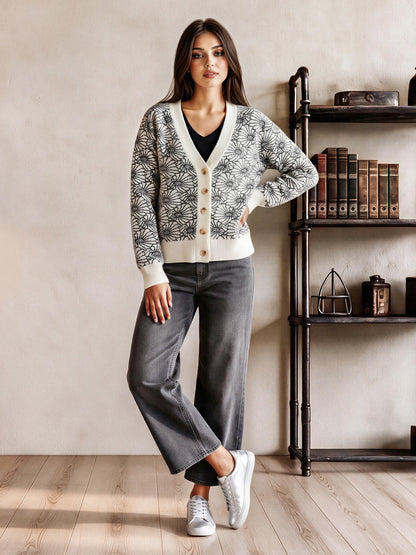 Floral Knit Cardigan