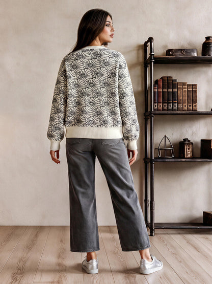 Floral Knit Cardigan