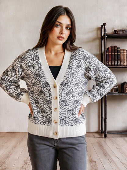 Floral Knit Cardigan