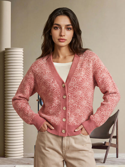 Floral Knit Cardigan