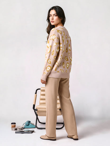 Woolen Jacquard Cardigan