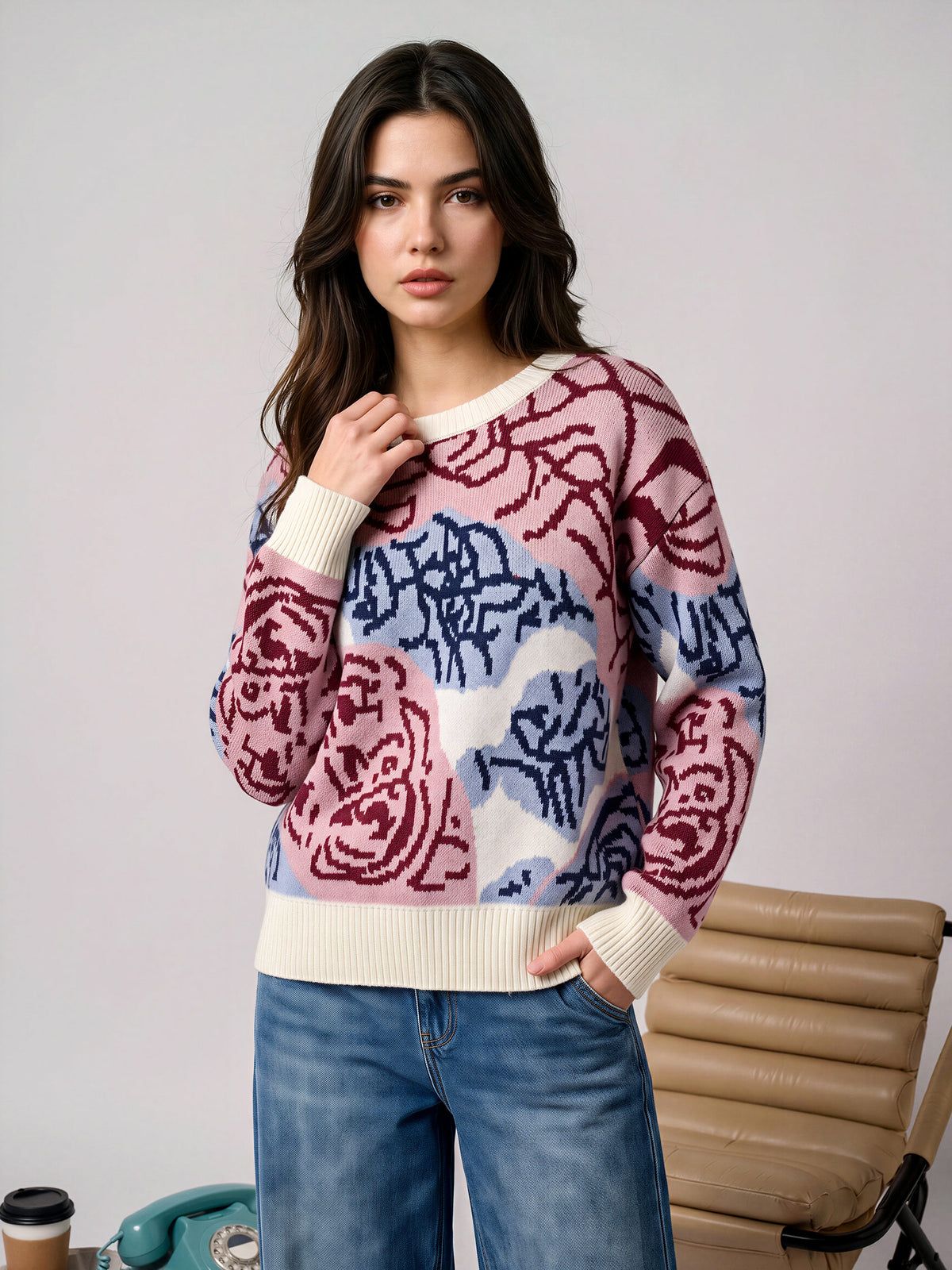 Woolen Jacquard Sweater