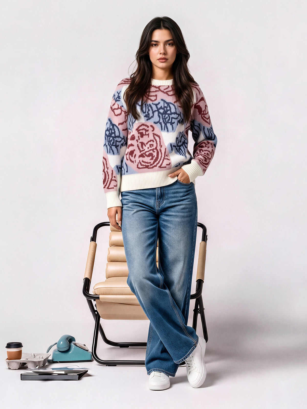 Woolen Jacquard Sweater