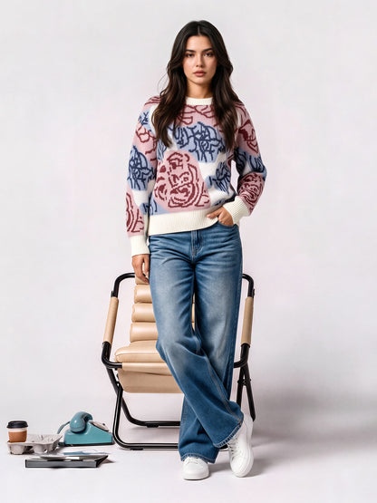 Woolen Jacquard Sweater