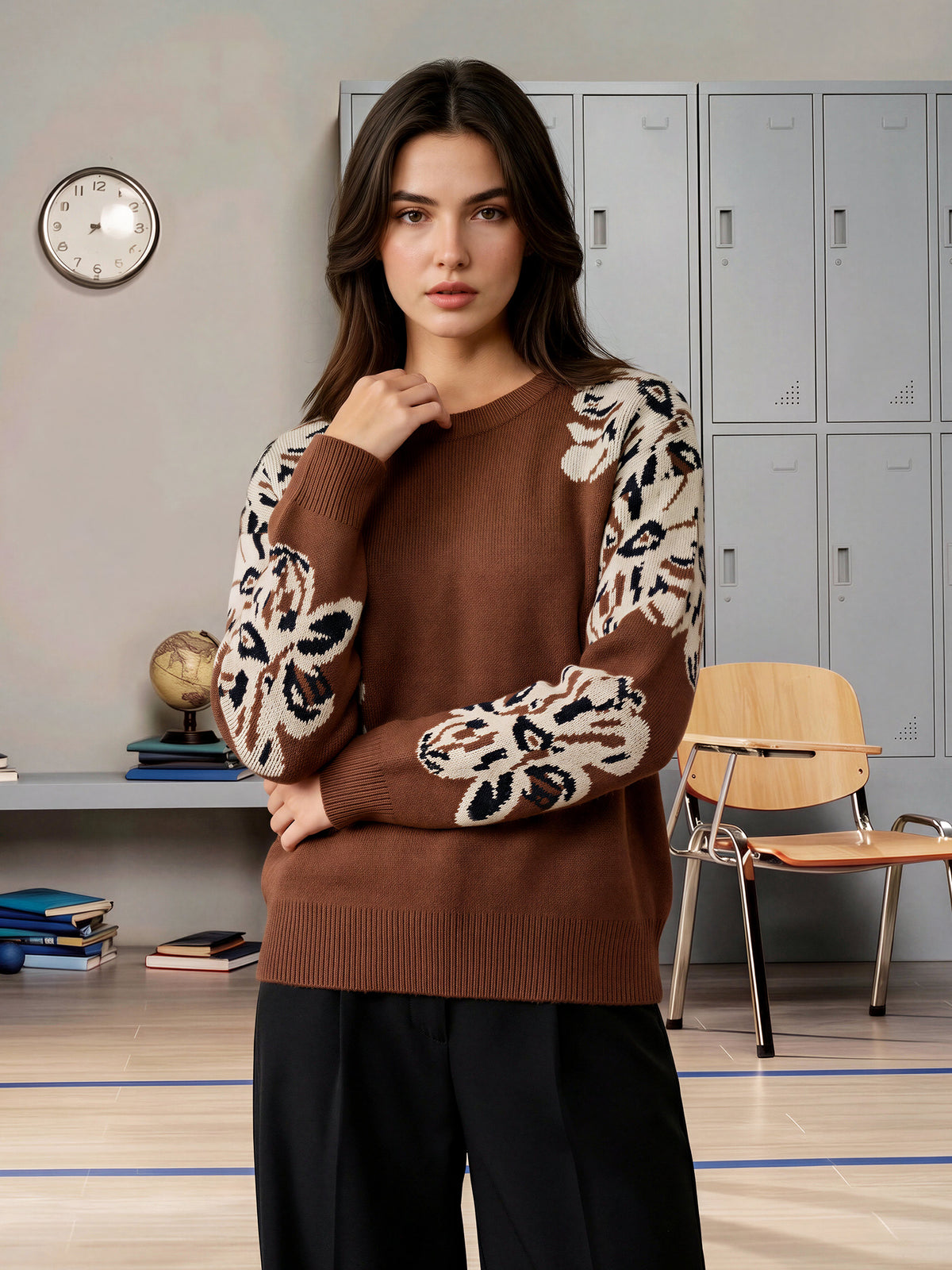 Woolen Jacquard Sweater