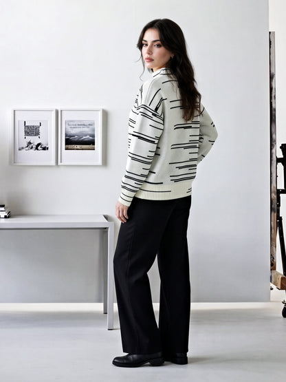 Woolen Jacquard Sweater