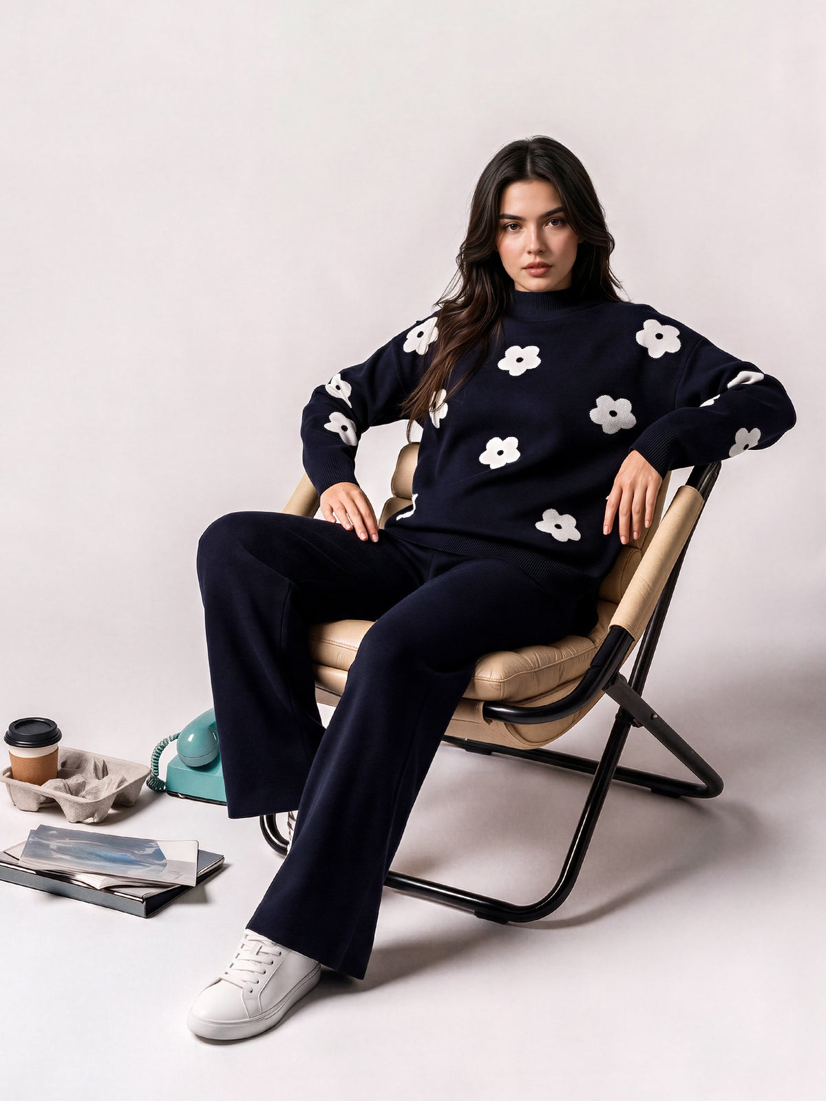 Woolen Jacquard Co-ord Set