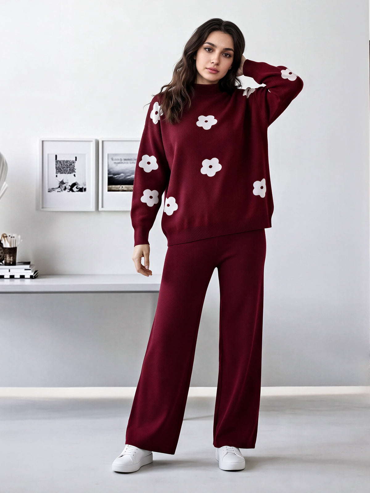 Woolen Jacquard Co-ord Set