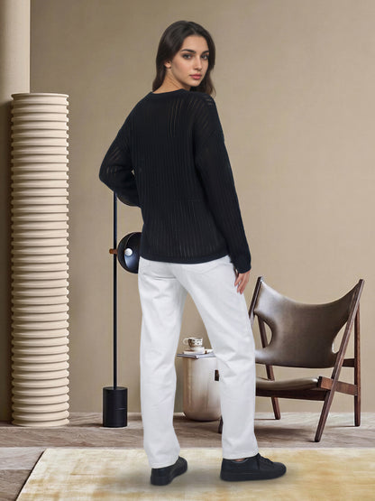 V-Neck Knit Sweater