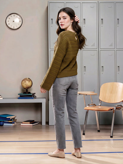 Openwork Woolen Sweater