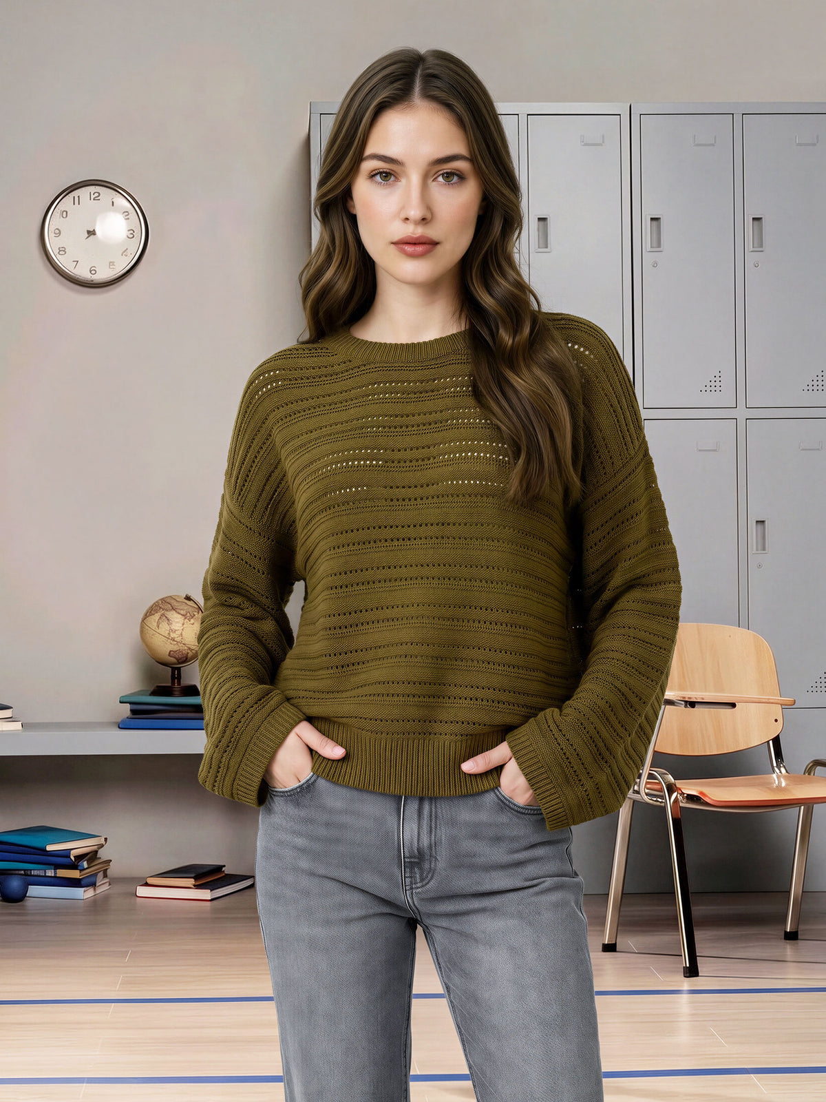 Openwork Woolen Sweater