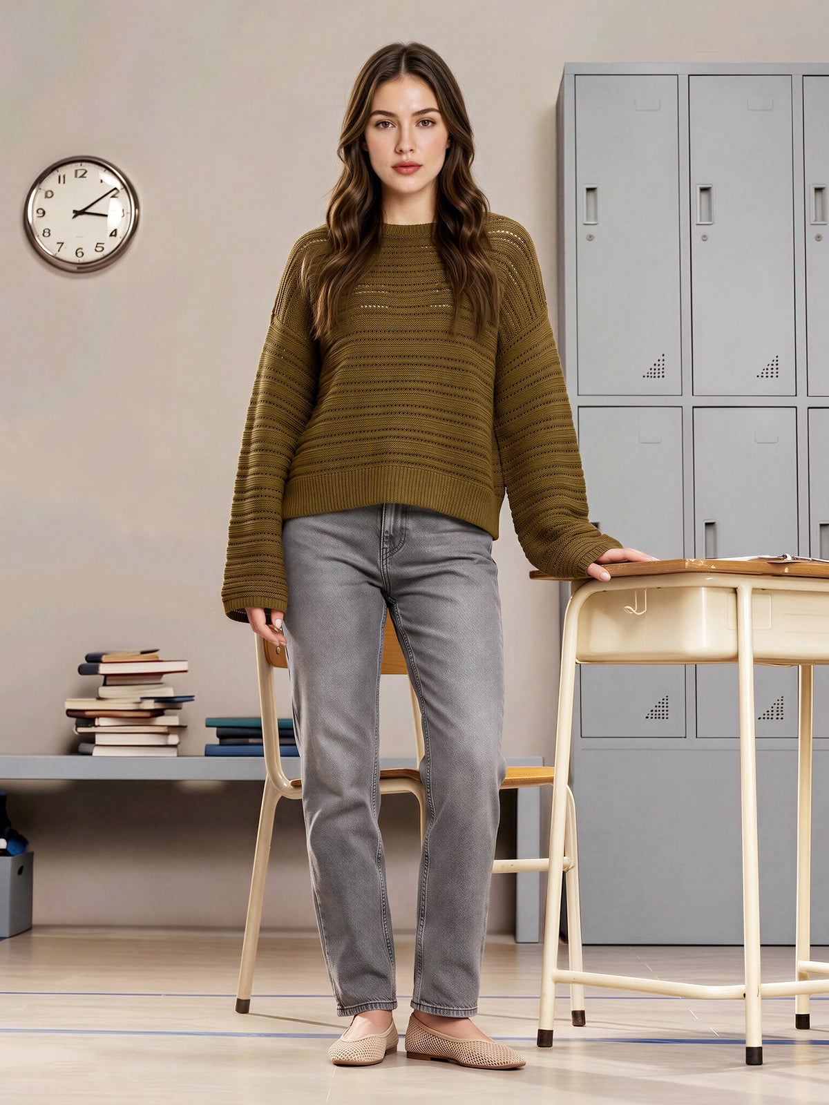Openwork Woolen Sweater