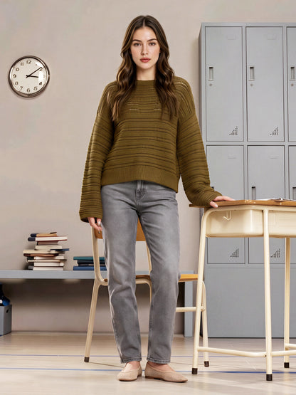 Openwork Woolen Sweater