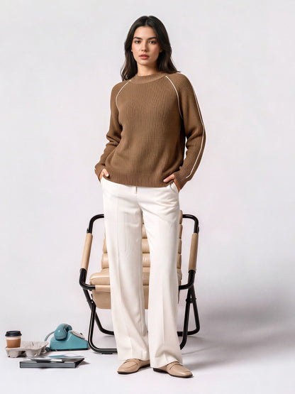 Piped Woolen Sweater