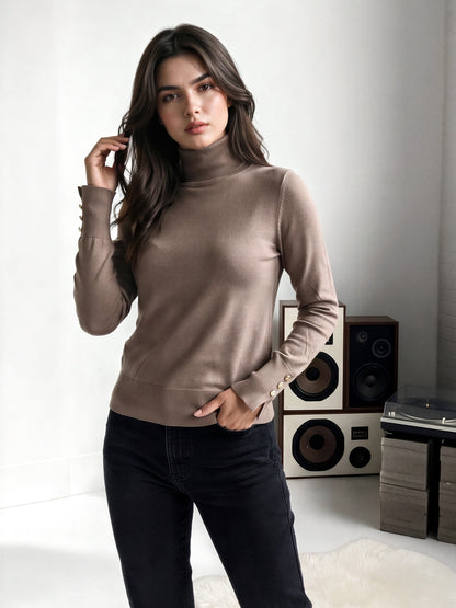 High-Neck Woolen Sweater