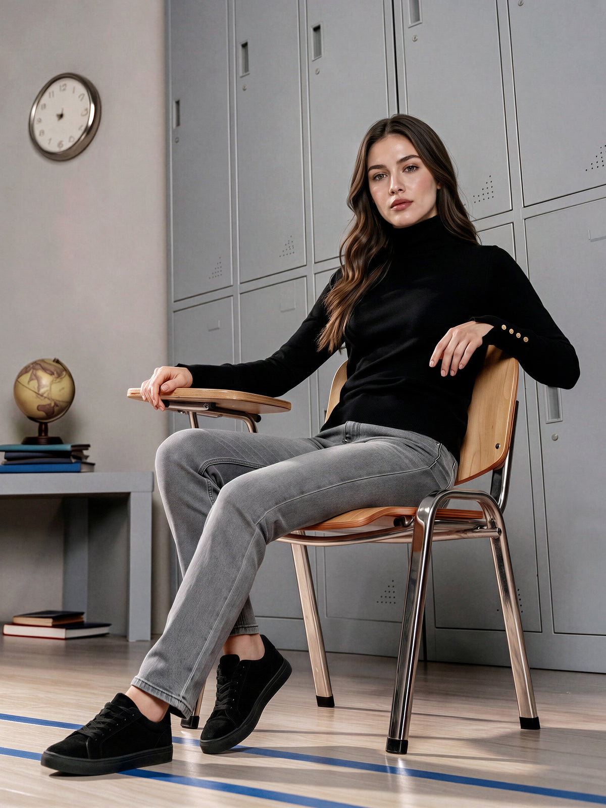 High-Neck Woolen Sweater