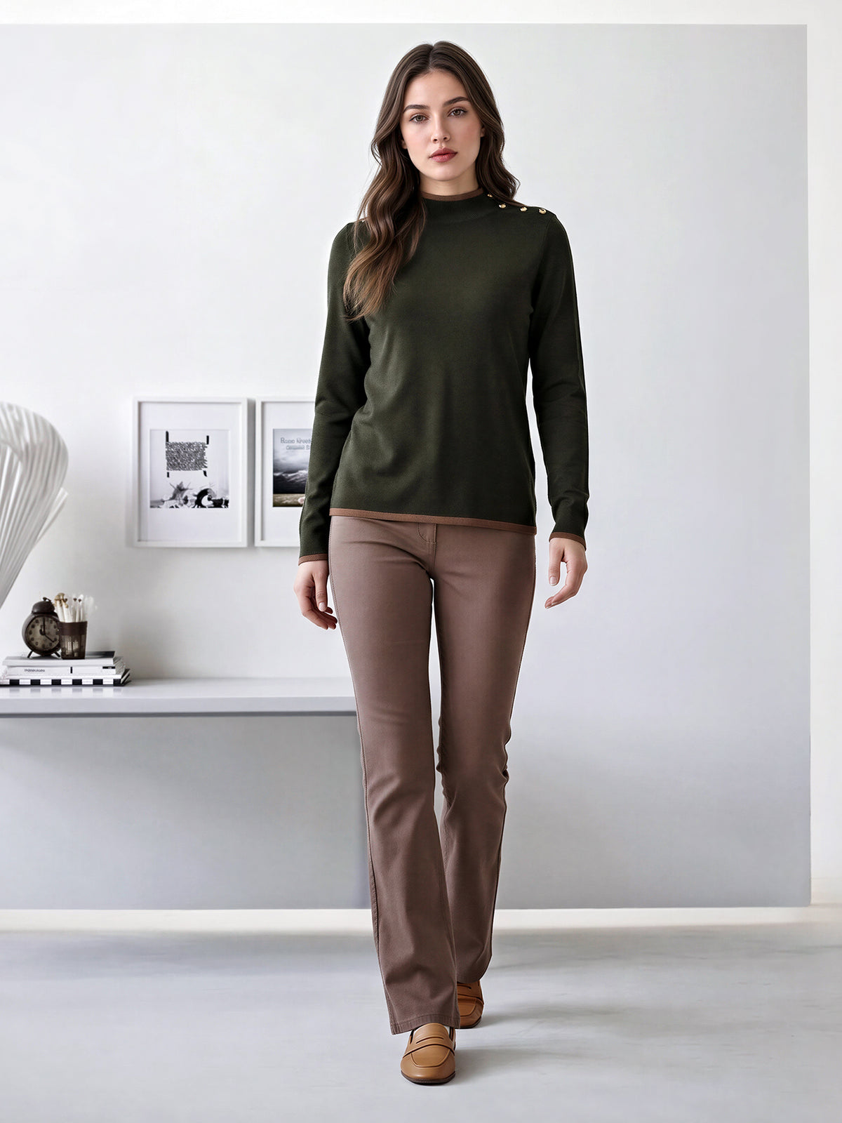 Mock-Neck Sweater