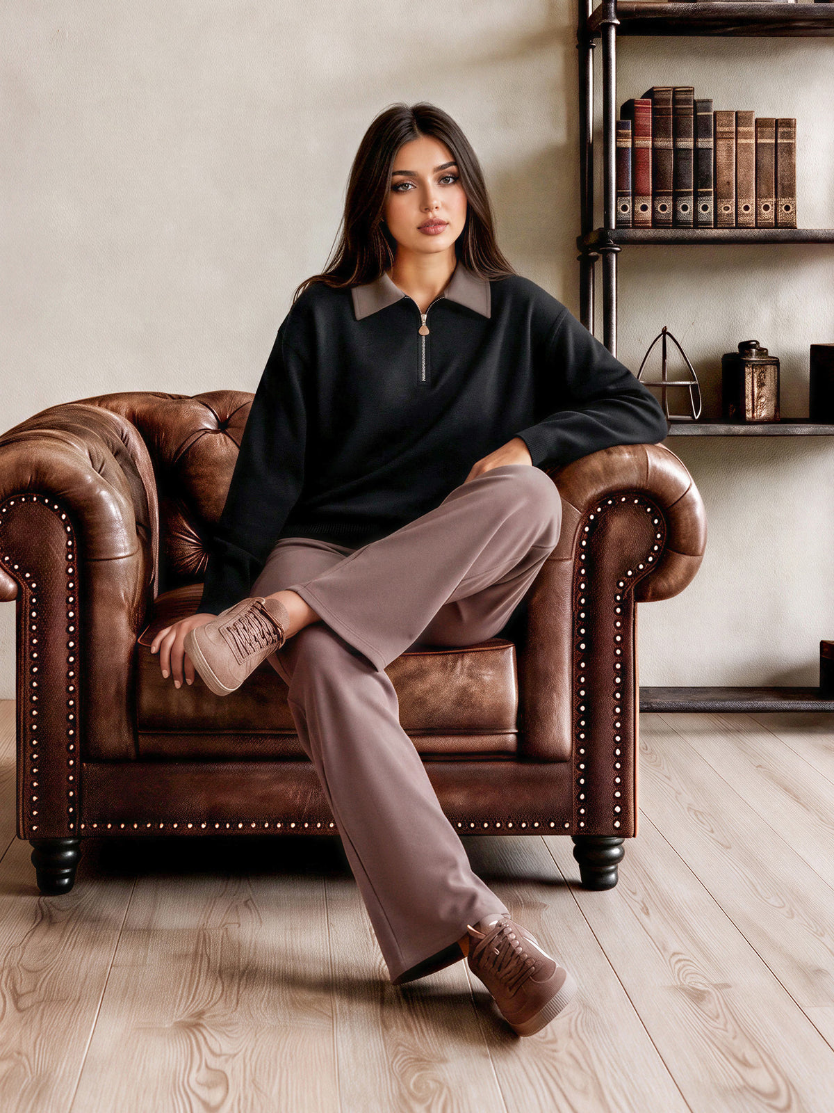Half-Zip Knit Sweater
