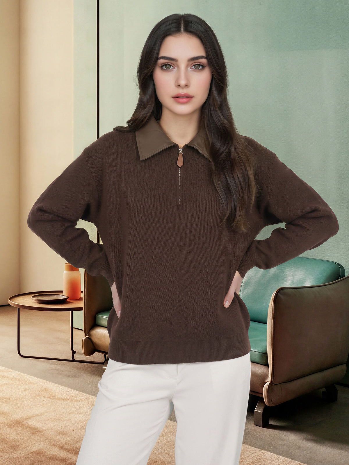 Half-Zip Knit Sweater