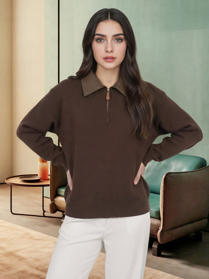 Half-Zip Knit Sweater