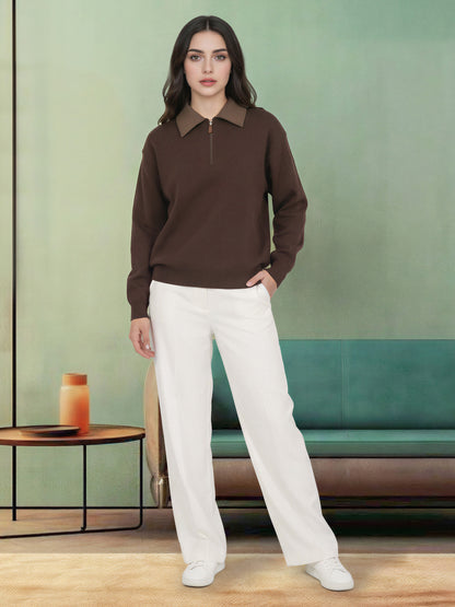 Half-Zip Knit Sweater