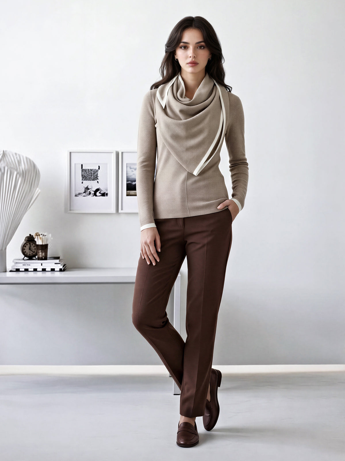 Woolen Sweater with Muffler