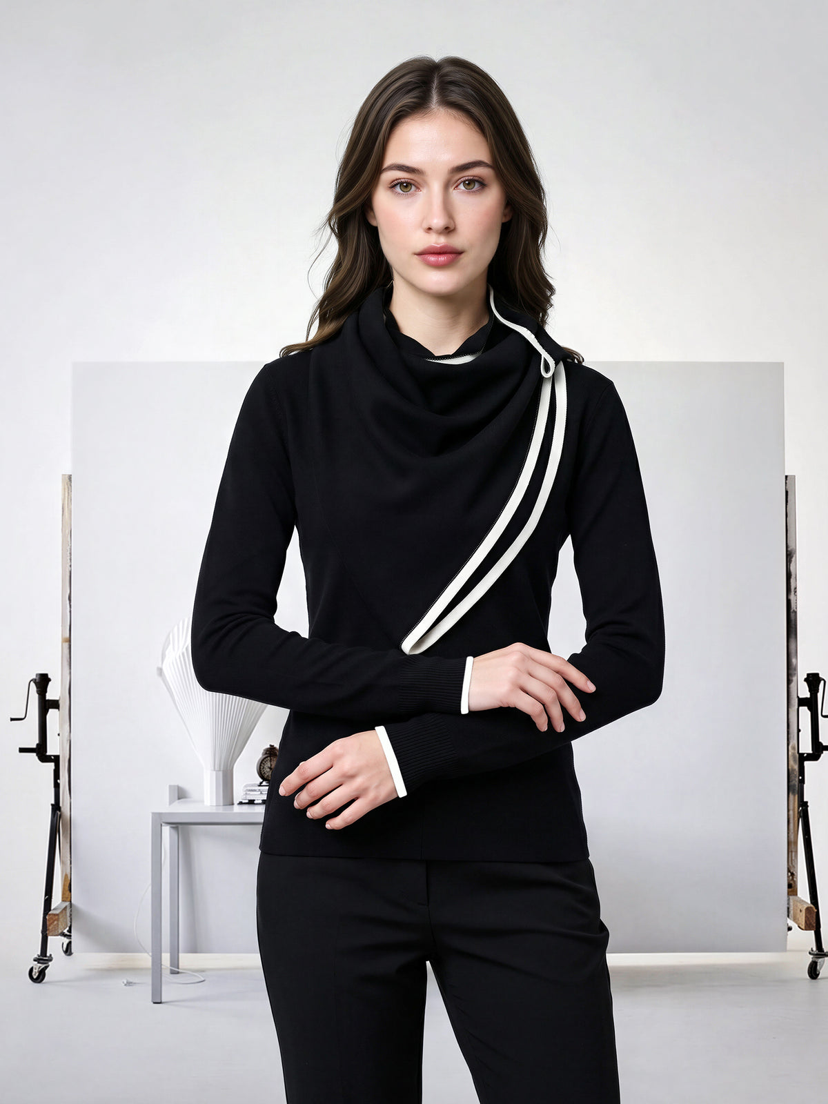 Woolen Sweater with Muffler