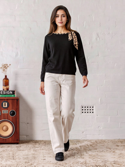 Tie Neck Sweater