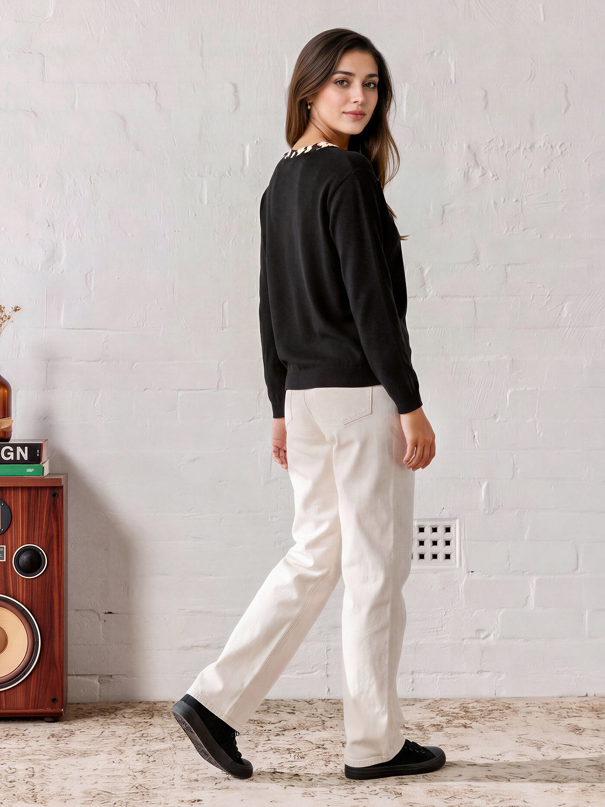 Tie Neck Sweater