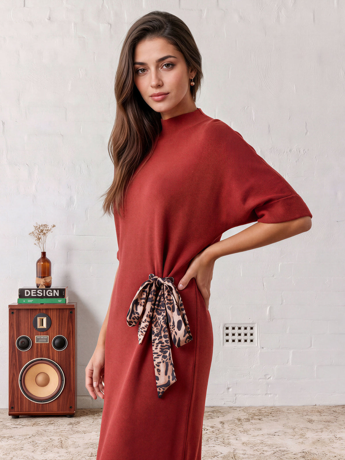 Scarf Tie Sweater