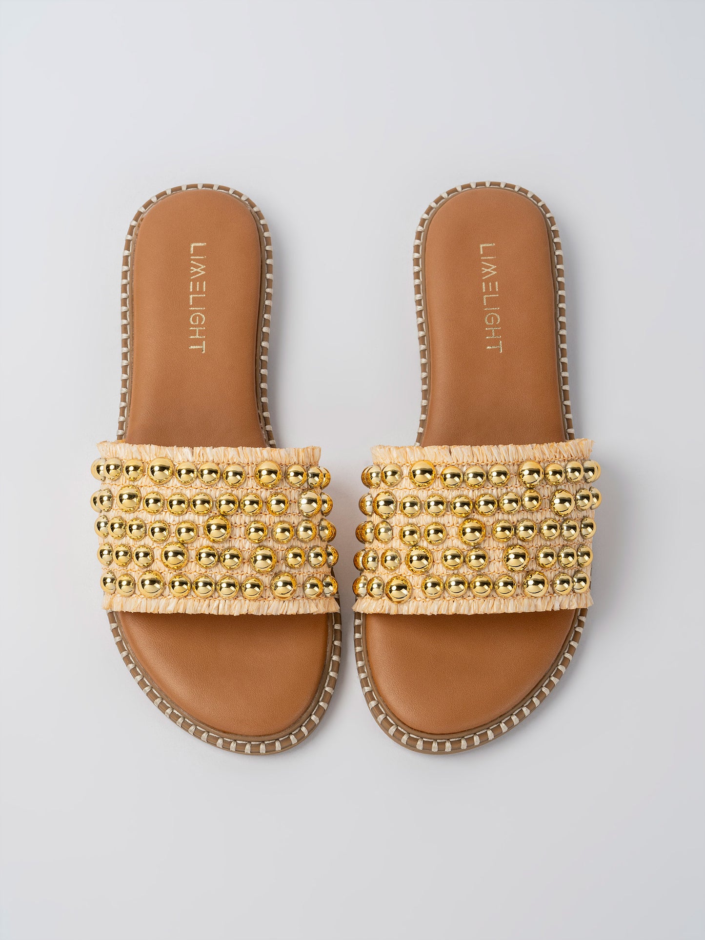 Stitched Beaded Slides