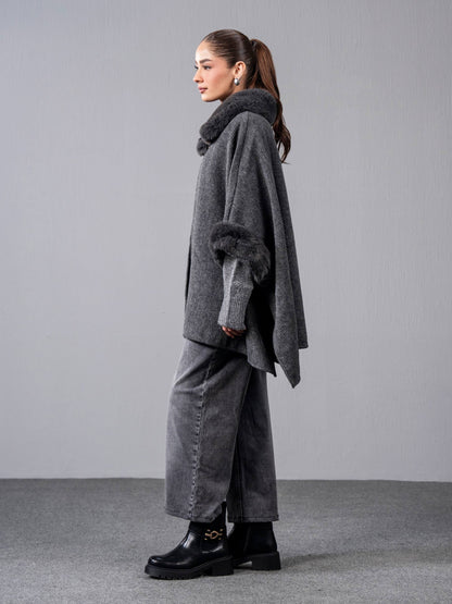 Woolen Fur Cape