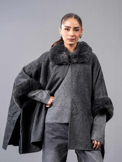Woolen Fur Cape