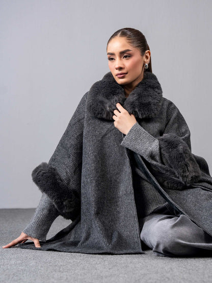 Woolen Fur Cape