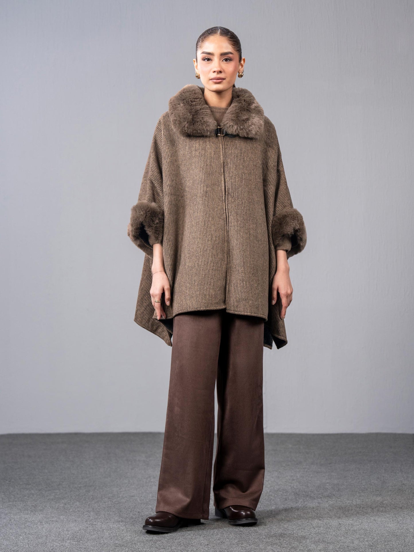Woolen Fur Cape