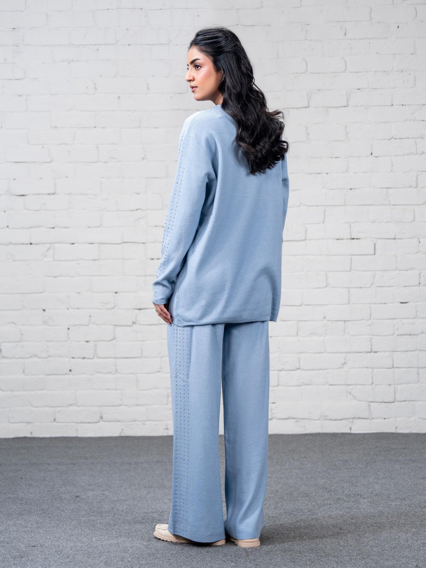 Knitted Co-ord Set- Embellished