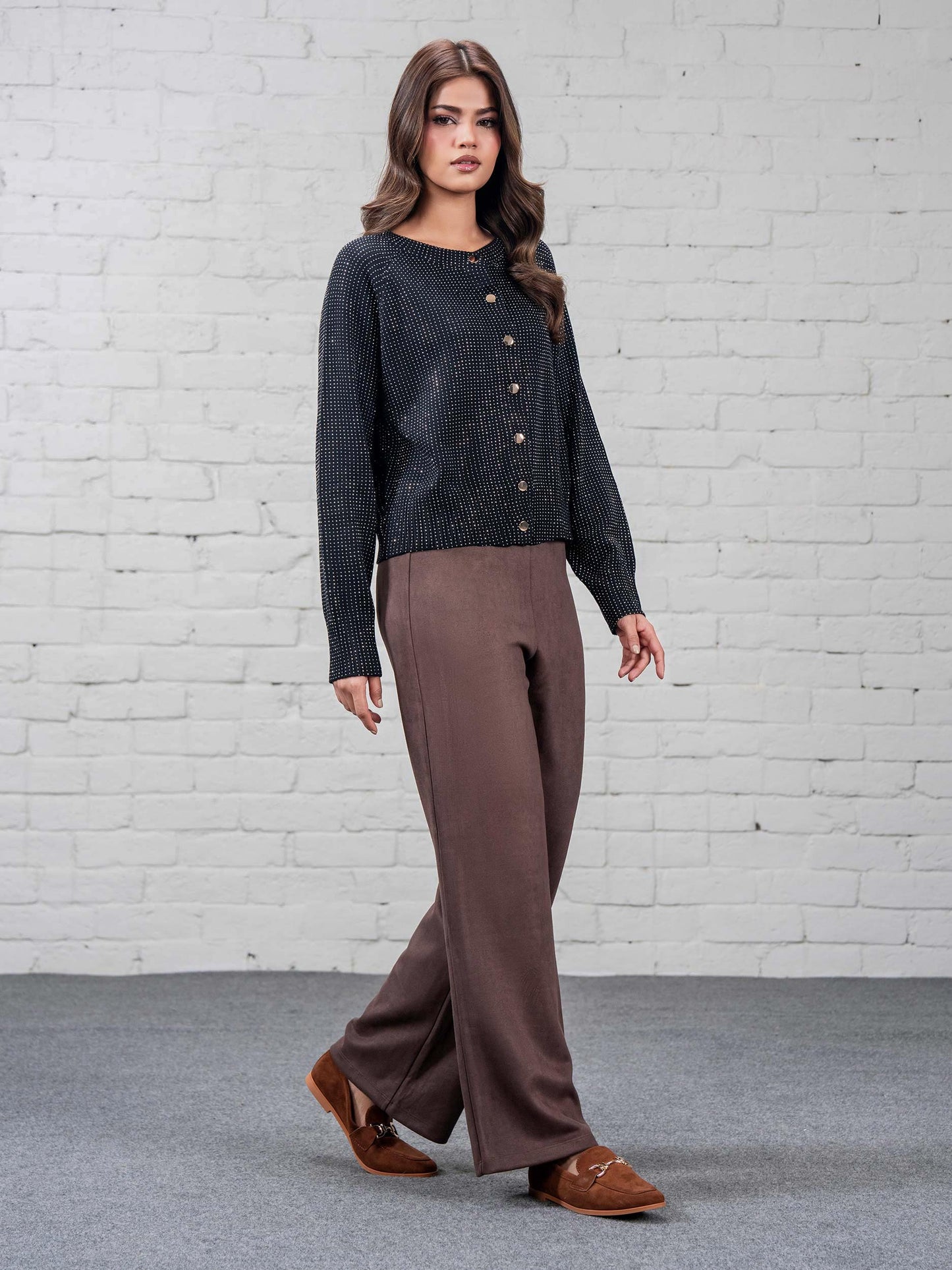 Woolen Cardigan- Embellished